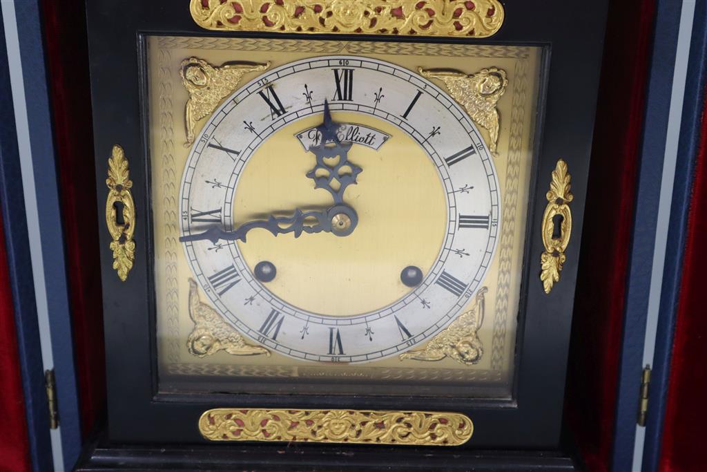 An F. W. Elliott Golden Jubilee clock, height 12in.